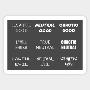 RPG Alignments Sticker